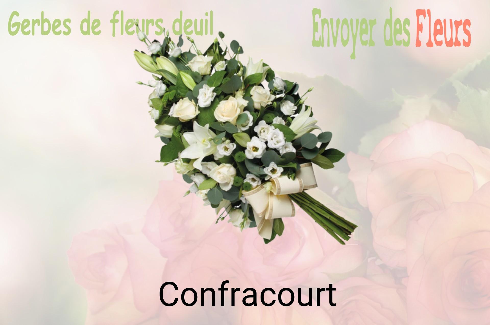 Gerbe de fleurs de deuil livrée à Confracourt